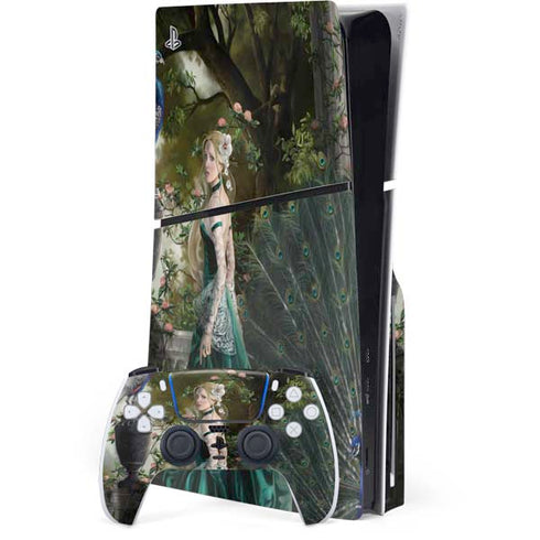 Woman with Peacocks by Nene Thomas PlayStation PS5 Skins
